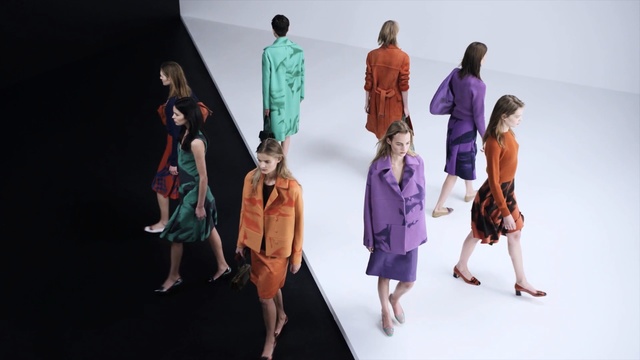 Video Reference: Fashion, Fashion model, Fashion design, Standing, Human, Runway, Fashion show, Fun, Dress, Model, Person