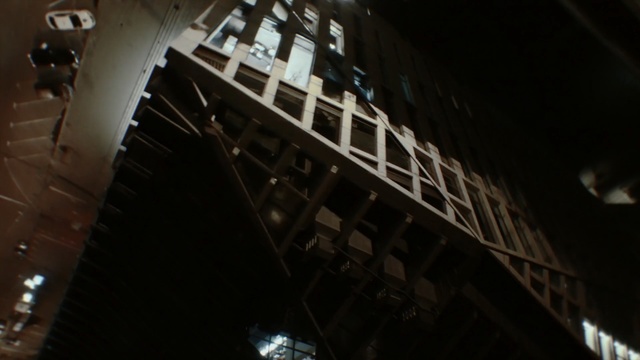 Video Reference: darkness, light, architecture, structure, night, building, metal, metropolis, angle, daylighting, Person