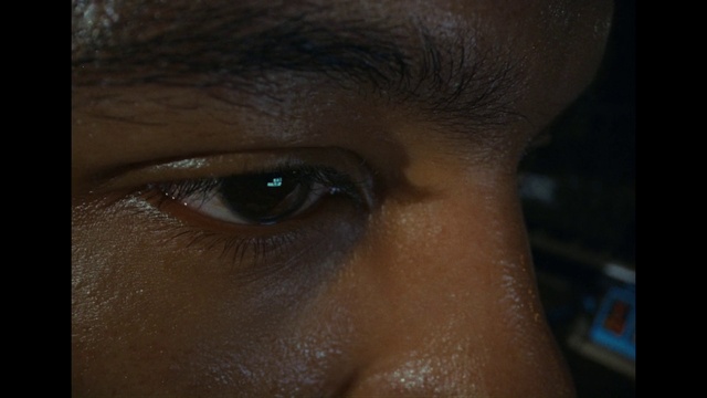 Video Reference: Face, Eyebrow, Eye, Forehead, Skin, Close-up, Nose, Eyelash, Blue, Head