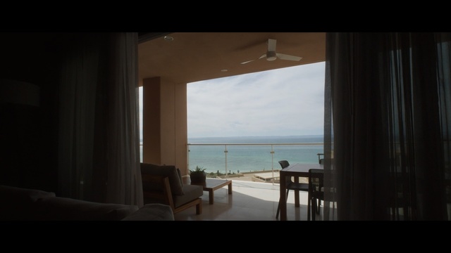 Video Reference: Sky, Sea, Property, Room, Water, Ocean, Horizon, House, Vacation, Window