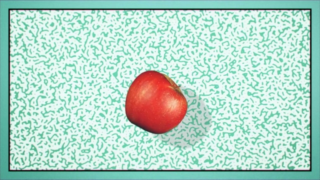 Video Reference: Green, Fruit, Plant, Tomato, Solanum, Apple, Table, Sitting, Monitor, Large, Computer, White, Red, Food, Text, Ball, Egg, Picture frame