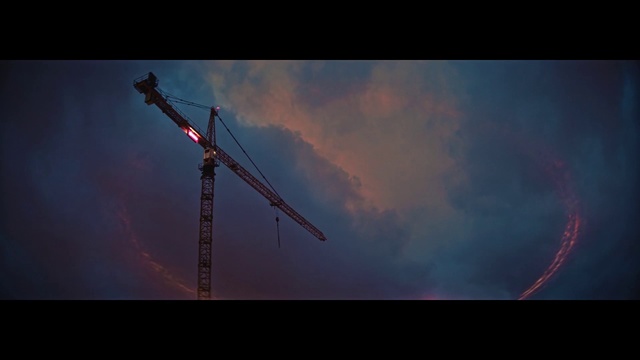 Video Reference: Sky, Cloud, Atmosphere, Darkness, Photography, Crane, Meteorological phenomenon, Electricity, Wind