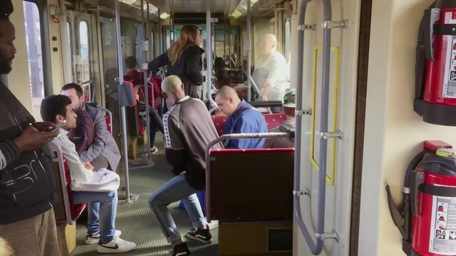 Video Reference: Transport, Public transport, Passenger, Metro, Vehicle, Tram, Door, Train