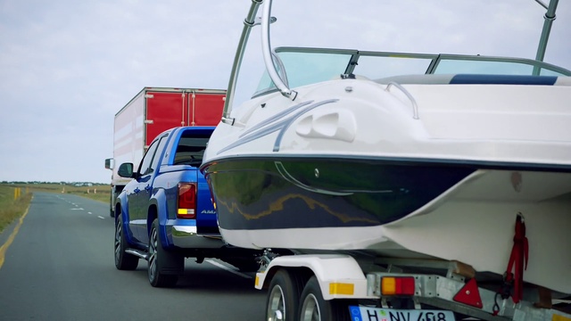 Video Reference: Vehicle, Water transportation, Car, Boat trailer, Automotive design, Boat, Automotive exterior, Trailer, Speedboat, Skiff