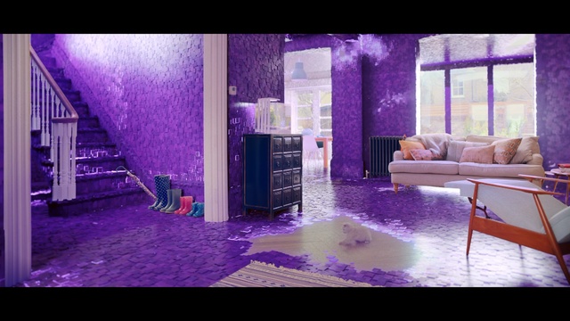 Video Reference: Violet, Purple, Room, Wall, Interior design, Sky, Furniture, Design, Living room, Screenshot