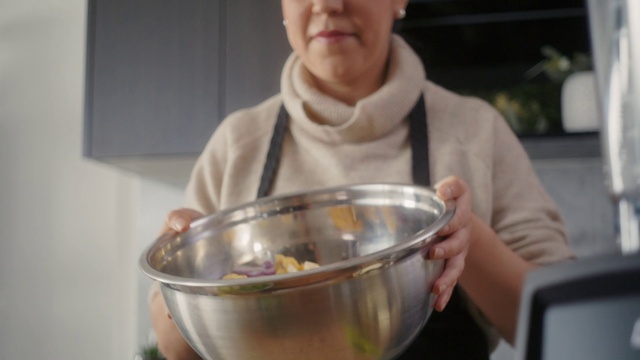 Video Reference: Clothing, Food, Tableware, Recipe, Kitchen, Cuisine, Ingredient, Cookware and bakeware, Dish, Kitchen utensil