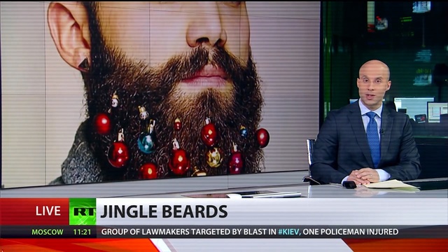 Video Reference: advertising, photo caption, event, facial hair, Person