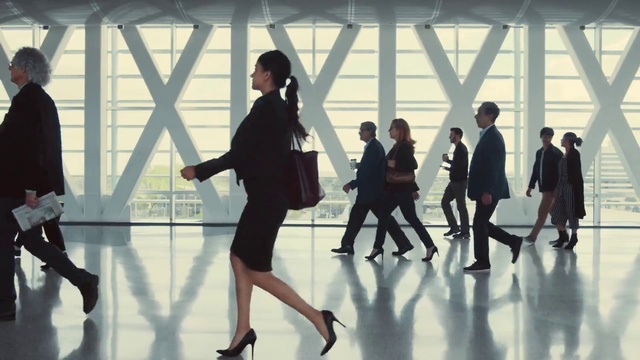 Video Reference: Standing, Fashion, Human, Footwear, Businessperson, Event, Dance, Choreography, Performance, Shoe, Person, Building, Airport, Man, People, Group, Pulling, Luggage, Suit, Walking, Water, Young, Woman, Table, Boy, Airplane, Playing, Holding, Court, Game, Dog, Room, Jet, White, Plane, Floor, Clothing