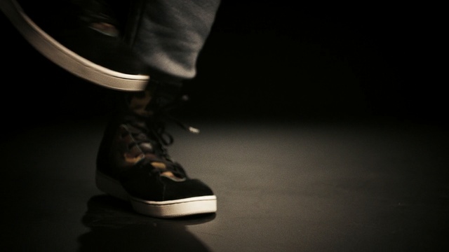 Video Reference: Footwear, Shoe, White, Black, Leg, Plimsoll shoe, Sneakers, Athletic shoe, Skate shoe, Darkness