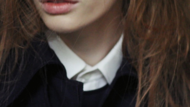 Video Reference: Hair, Lip, Collar, Face, Neck, Chin, Red, Skin, Mouth, Beauty