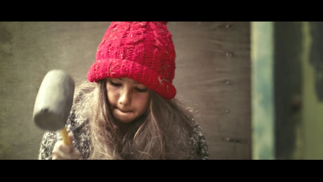 Video Reference: nose, headgear, knit cap, cap, beanie, girl, human, fun, portrait photography, hat, Person
