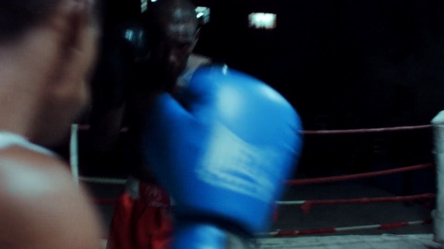 Video Reference: Boxing ring, Sport venue, Blue, Boxing, Professional boxing, Boxing equipment, Striking combat sports, Contact sport, Fun, Professional wrestling, Person