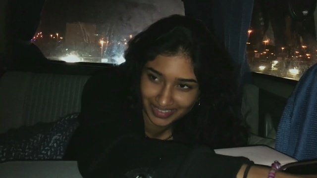 Video Reference: Face, Hair, Eyebrow, Facial expression, Black hair, Lady, Nose, Head, Fun, Cheek, Person