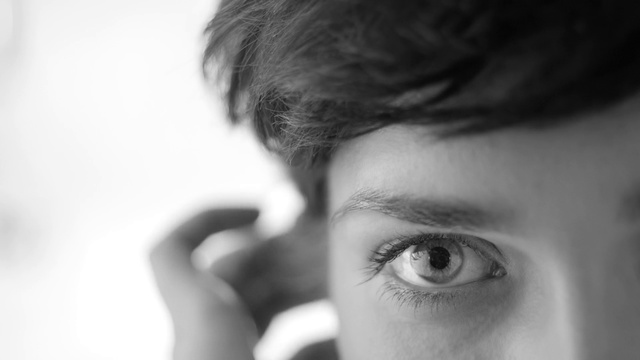 Video Reference: Face, Eyebrow, Hair, White, Black, Eye, Nose, Photograph, Forehead, Skin