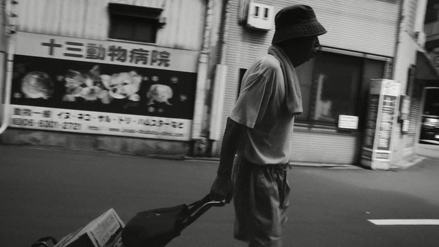 Video Reference: white, black, photograph, road, black and white, man, street, infrastructure, photography, monochrome photography