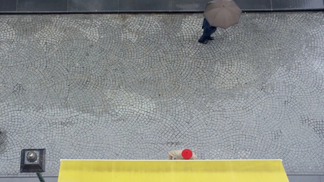 Video Reference: Floor, Wall, Tile, Flooring, Rectangle, Person