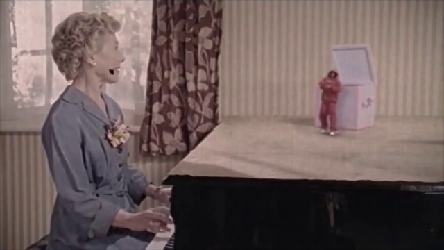 Video Reference: Photograph, Snapshot, Furniture, Room, Art, Dress, Interior design, Textile, Sitting, Painting