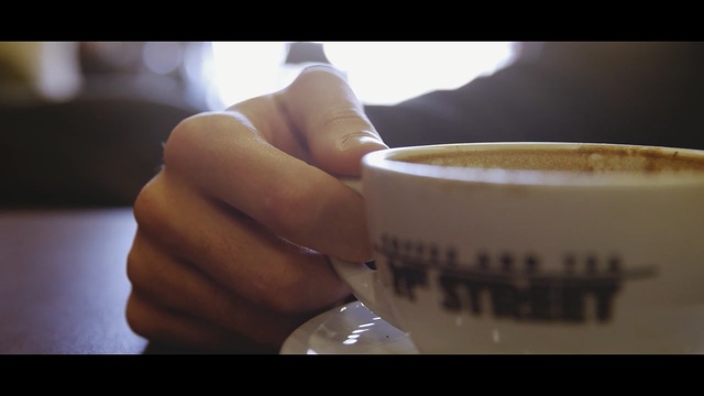 Video Reference: drink, cup, coffee, coffee cup, cup, hand, nail, finger, espresso