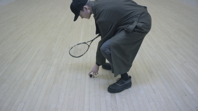 Video Reference: racket, sports implement, sport, man, active, hockey stick, male, stick, competition, ball, exercise, player, game, playing, action