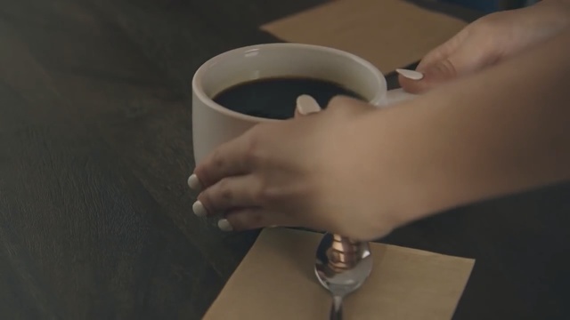 Video Reference: cup, tableware, finger, hand, coffee cup, drinkware, nail, cup, drink, ceramic