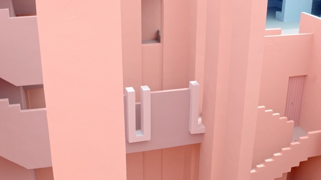 Video Reference: Pink, Property, Room, Wall, Architecture, Material property, Door, House, Furniture, Peach