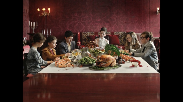 Video Reference: family, meal, flower, supper, cuisine, Person