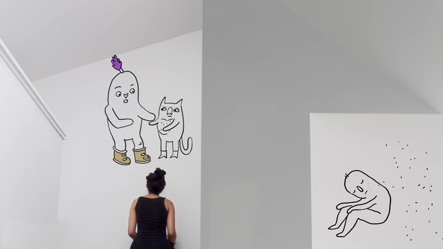 Video Reference: White, Wall, Illustration, Art, Visual arts, Graphic design, Design, Drawing, Room, Graphics