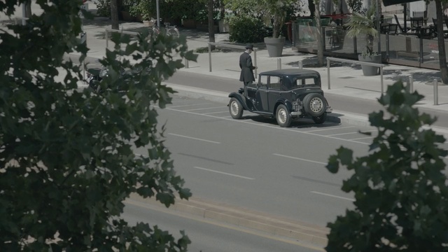 Video Reference: car, motor vehicle, vehicle, mode of transport, tree, road, lane, asphalt, automotive exterior, street, Person