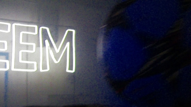 Video Reference: blue, text, light, darkness, neon, electric blue, font, signage, midnight, night
