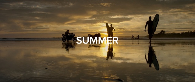 Video Reference: reflection, water, sky, sunset, sunrise, evening, calm, sea, horizon, silhouette, Person