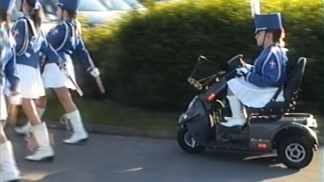 Video Reference: vehicle, mode of transport, car, product, golf cart, Person