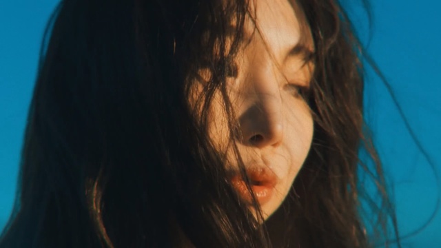 Video Reference: hair, face, nose, girl, long hair, black hair, mouth, human, sky, brown hair, Person
