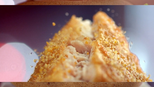 Video Reference: Dish, Food, Cuisine, Ingredient, Dessert, Produce, Baked goods, Fried food, Bread pudding, Pastel