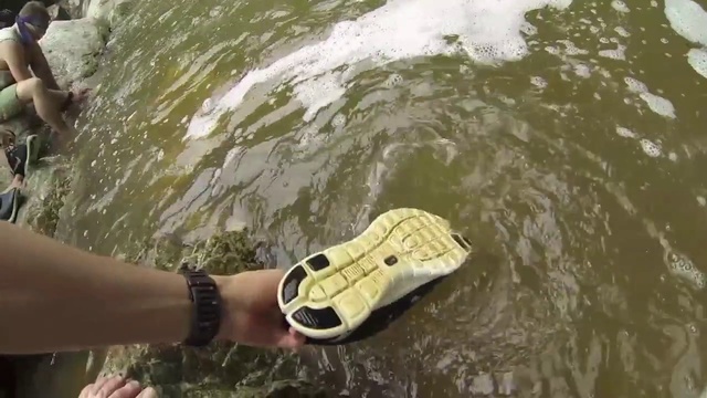 Video Reference: Water, River, Footwear, Watercourse, Hand, Shoe