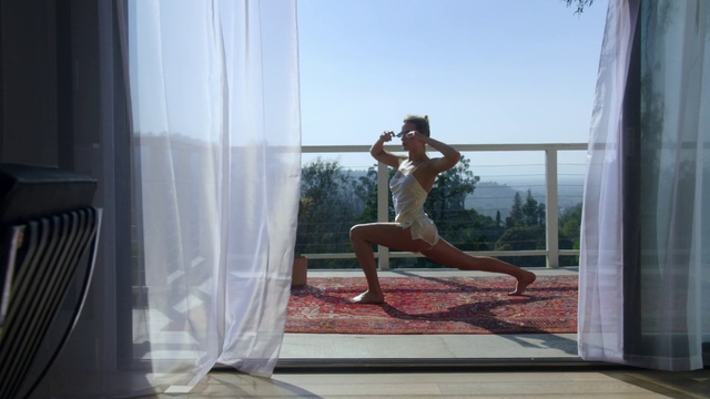 Video Reference: Sculpture, Window, Tree, Interior design, Room, Leg, Architecture, Physical fitness, Statue, House