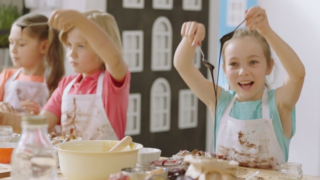 Video Reference: Child, Play, Baking, Toddler, Eating, Food, Party, Tableware, Meal, Brunch, Person
