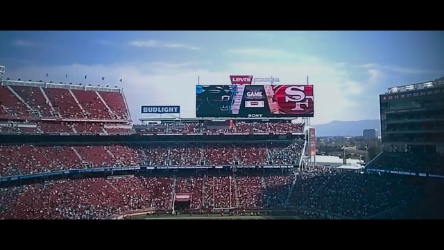 Video Reference: Sport venue, Stadium, Landmark, Sky, Scoreboard, Product, Architecture, Metropolitan area, Font, Technology