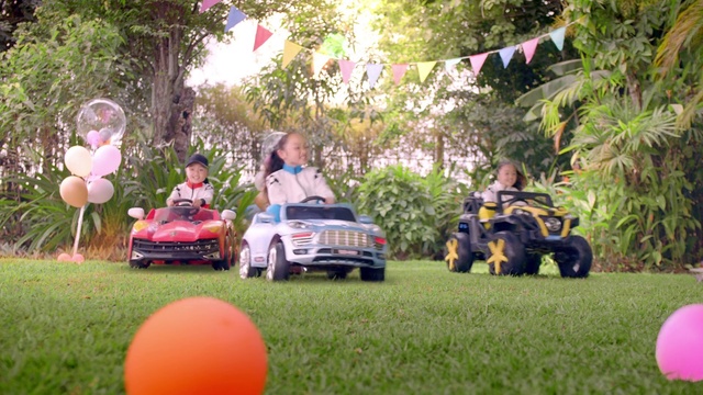 Video Reference: Lawn, Vehicle, Grass, Leisure, Car, Fun, Lawn mower, Recreation, Plant, Picnic