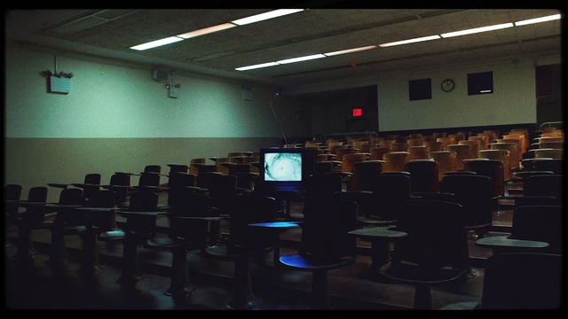 Video Reference: Room, Sky, Technology, Building, Classroom, Auditorium, Electronic device, Projection screen, Conference hall, Seminar