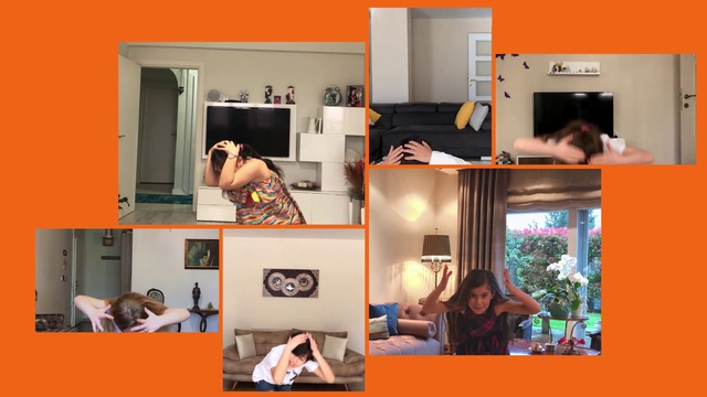 Video Reference: Photograph, Orange, Room, Collage, Photography, Art, Interior design, Furniture