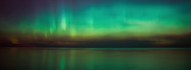 Video Reference: Aurora, Sky, Nature, Green, Horizon, Atmosphere, Reflection, Calm, Water, Dawn