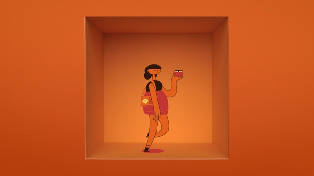 Video Reference: Orange, Red, Yellow, Wall, Art, Illustration, Animation, Peach, Visual arts, Painting