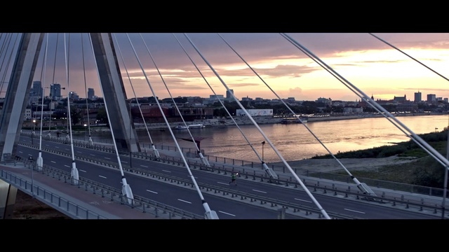 Video Reference: Sky, Cloud, Water, Sunset, Bridge, Horizon, Architecture, Suspension bridge, Photography, City