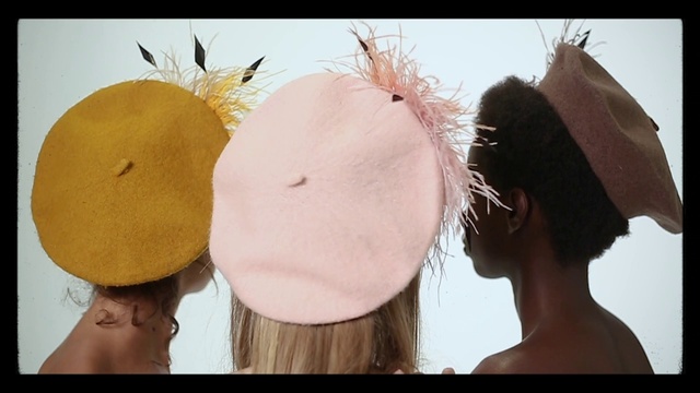 Video Reference: Head, Hat, Pink, Fashion accessory, Headgear, Ear, Costume hat, Costume accessory, Headpiece, Cap