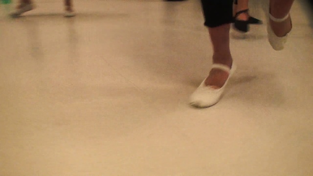 Video Reference: Footwear, Floor, Flooring, Leg, Ankle, Human leg, Shoe, Joint, Dance, Human body, Person