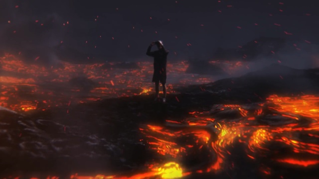 Video Reference: sky, atmosphere, geological phenomenon, darkness, heat, night, computer wallpaper, lava, landscape, red sky at morning