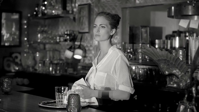Video Reference: Photograph, Black-and-white, Monochrome photography, Monochrome, Snapshot, Bartender, Photography, Bar, Drink, Dress