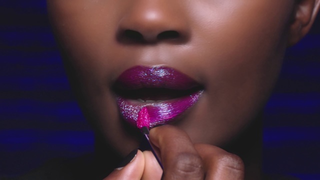 Video Reference: Lip, Nose, Close-up, Beauty, Mouth, Chin, Purple, Cheek, Violet, Lipstick