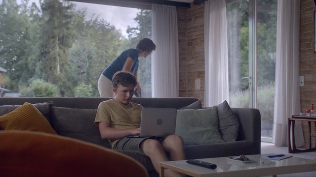 Video Reference: Couch, Room, Living room, Furniture, Sitting, Tree, Home, Window, House, Vacation