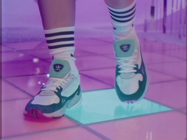 Video Reference: Footwear, Shoe, Purple, Pink, Leg, Fashion, Ankle, High heels, Human leg, Sock